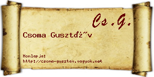 Csoma Gusztáv névjegykártya