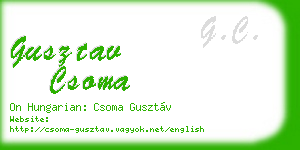 gusztav csoma business card