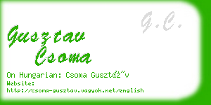 gusztav csoma business card